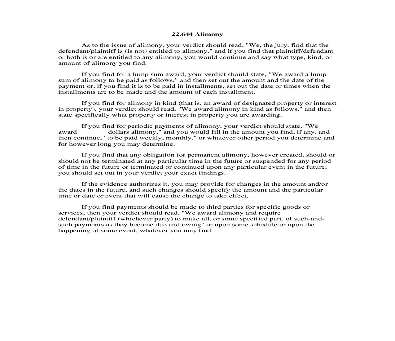 22.644 Alimony | Pdf Doc Docx | Georgia_JI