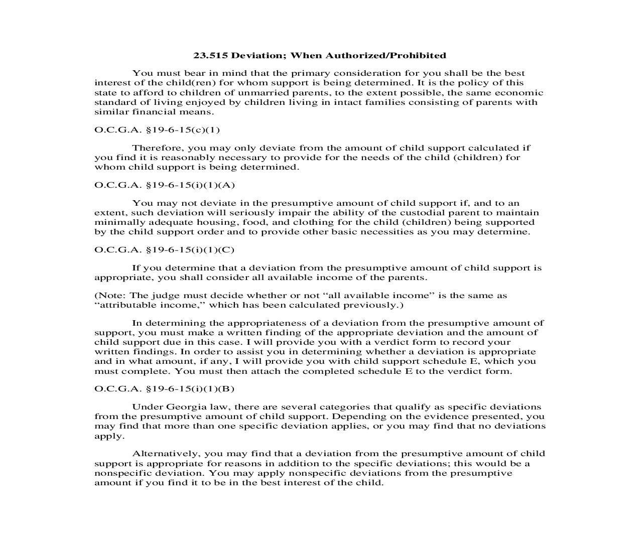 23.515 Deviation; When Authorized or Prohibited | Pdf Doc Docx | Georgia_JI