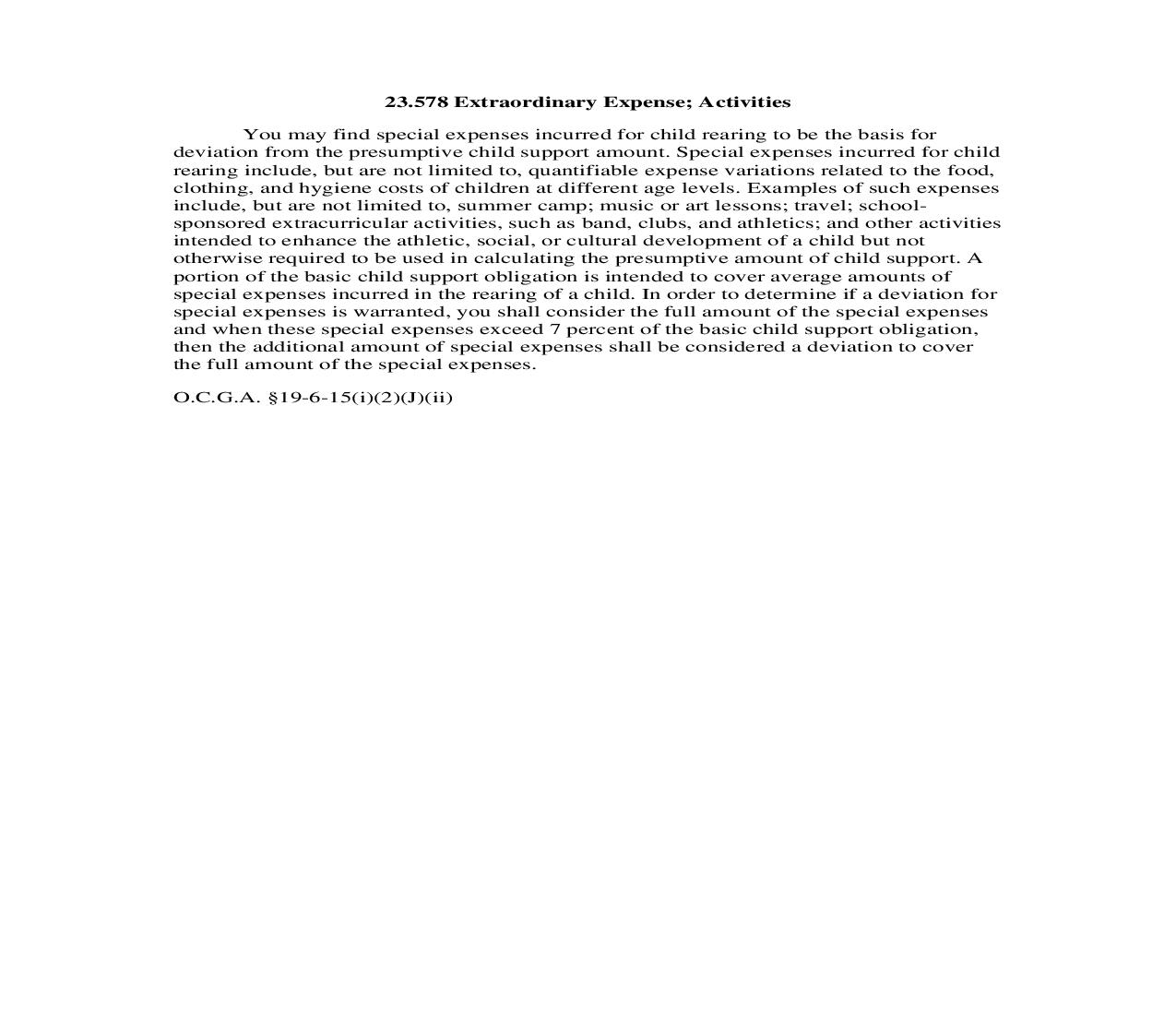 23.578 Extraordinary Expense; Activities | Pdf Doc Docx | Georgia_JI