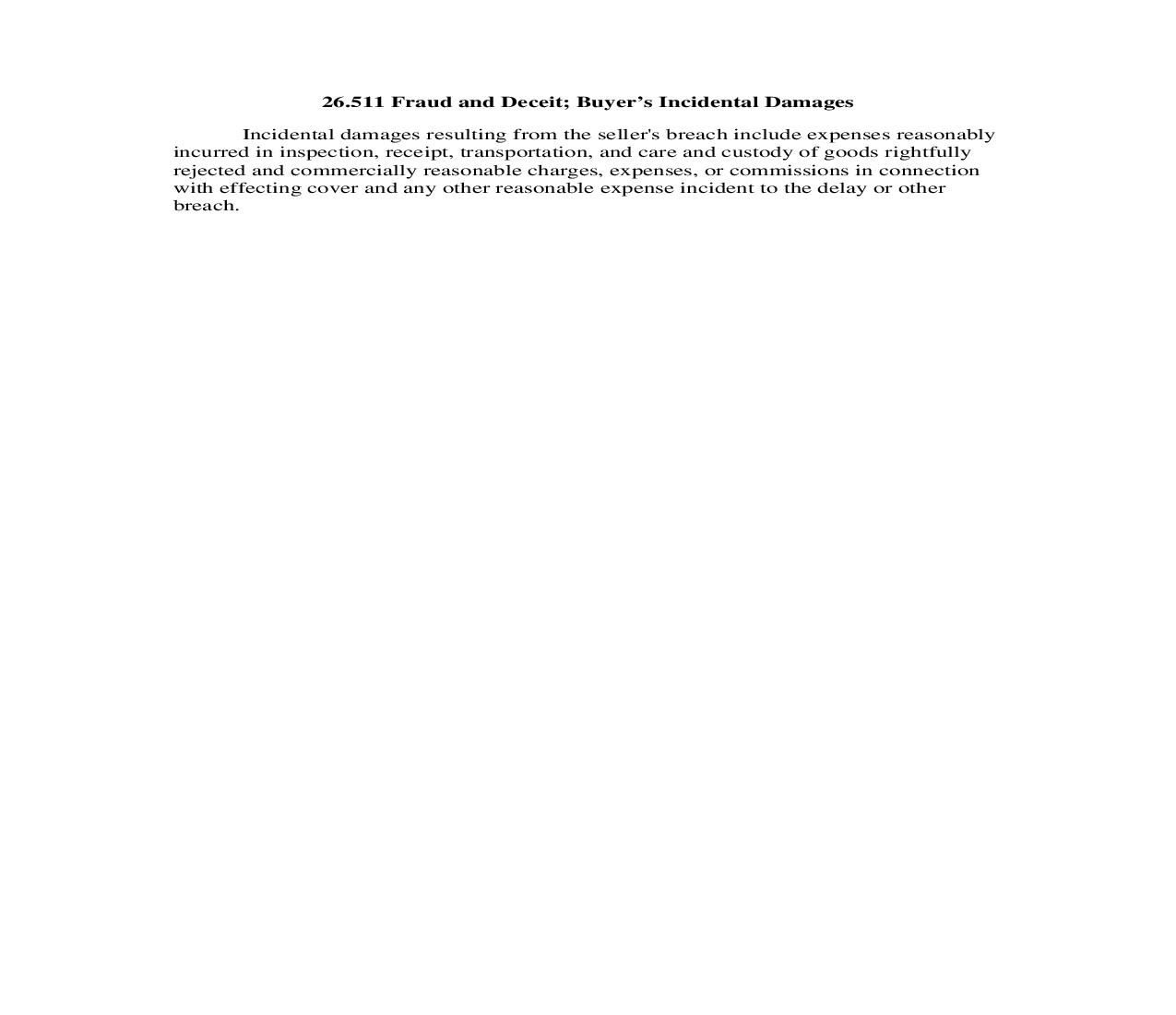 26.511 Fraud and Deceit; Buyer's Incidental Damages | Pdf Doc Docx | Georgia_JI
