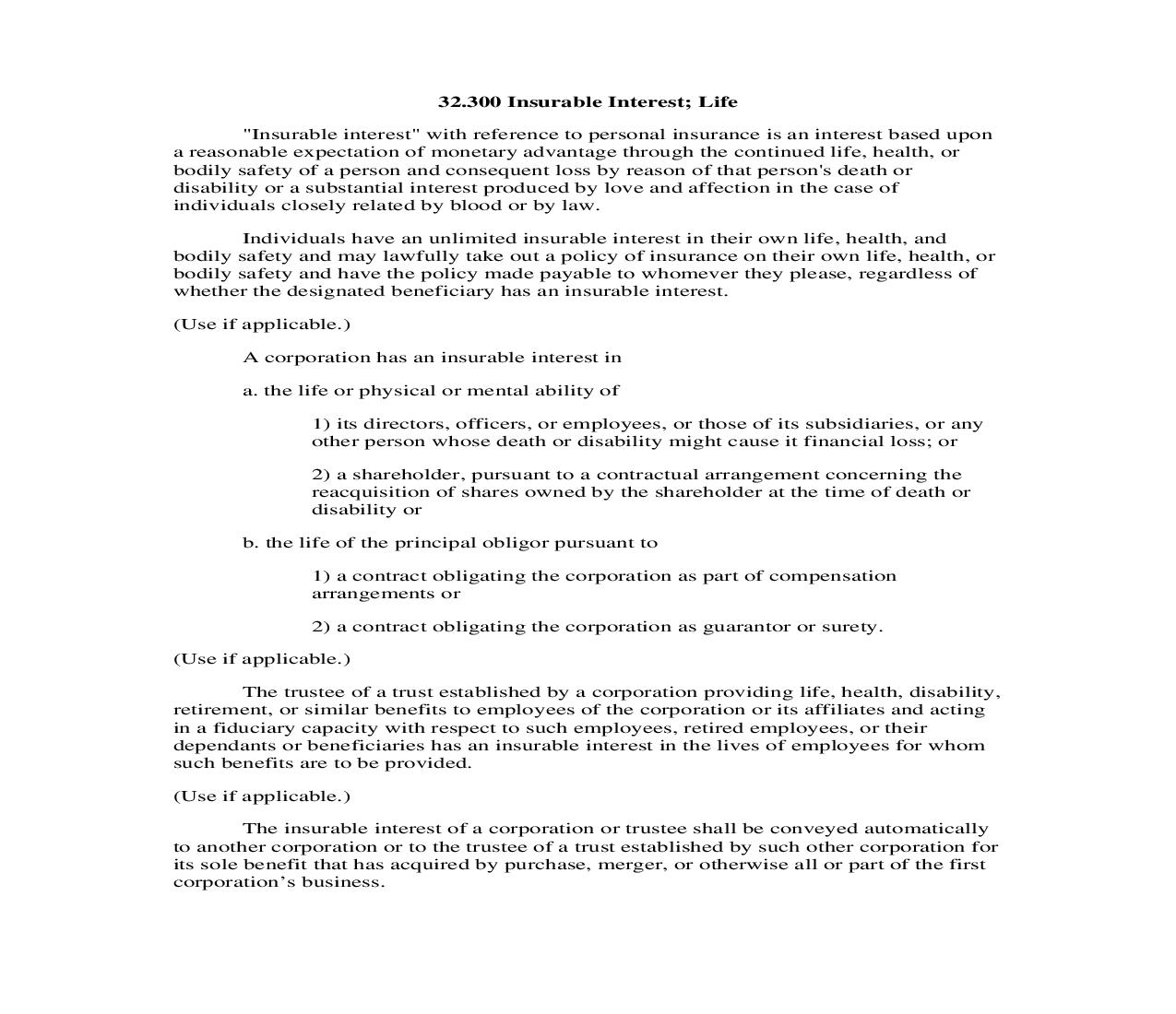 32.300 Insurable Interest; Life | Pdf Doc Docx | Georgia_JI
