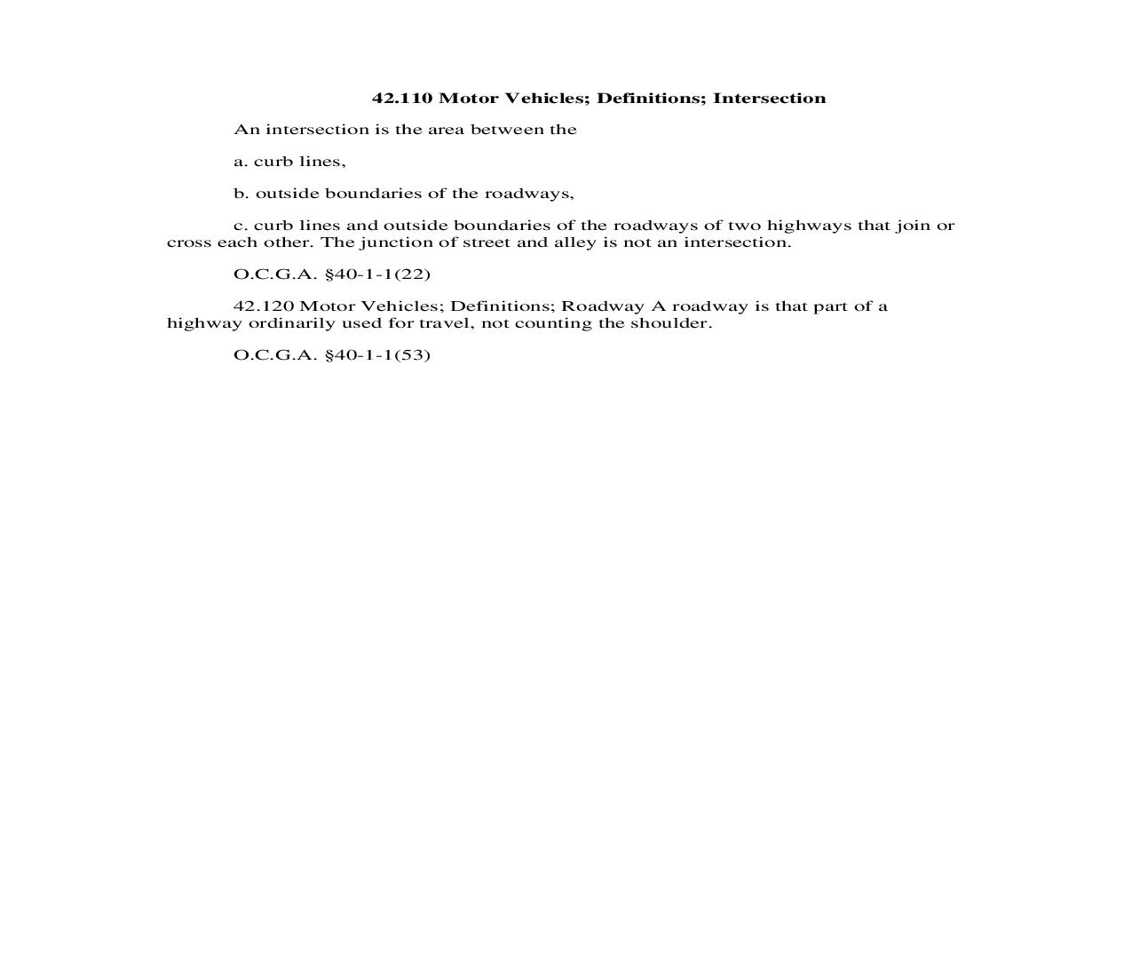 42.100 Motor Vehicles; Definitions | Pdf Doc Docx | Georgia_JI