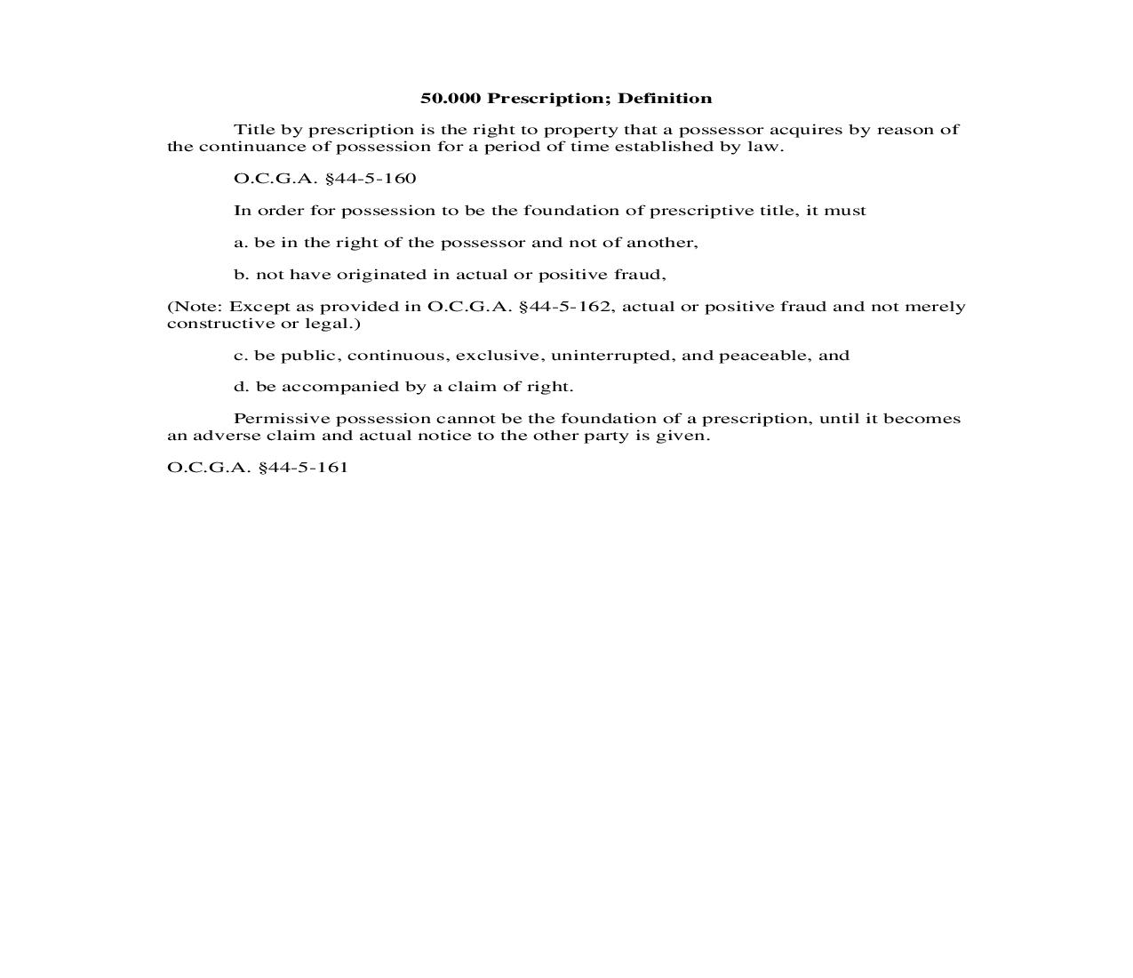 50.000 Prescription; Definition | Pdf Doc Docx | Georgia_JI