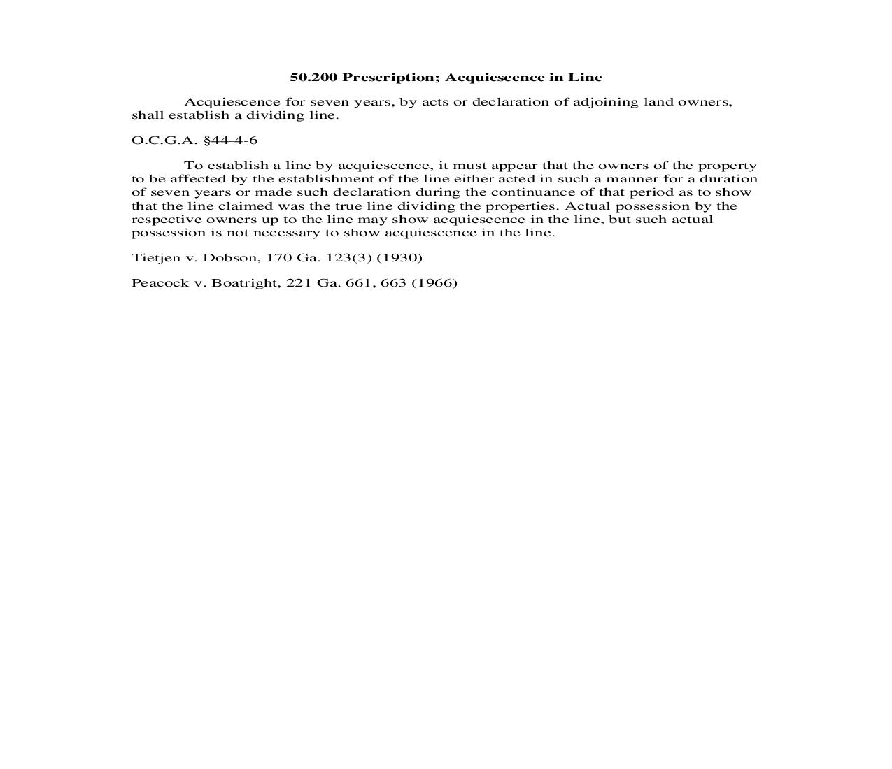 50.200 Prescription; Acquiescence in Line | Pdf Doc Docx | Georgia_JI