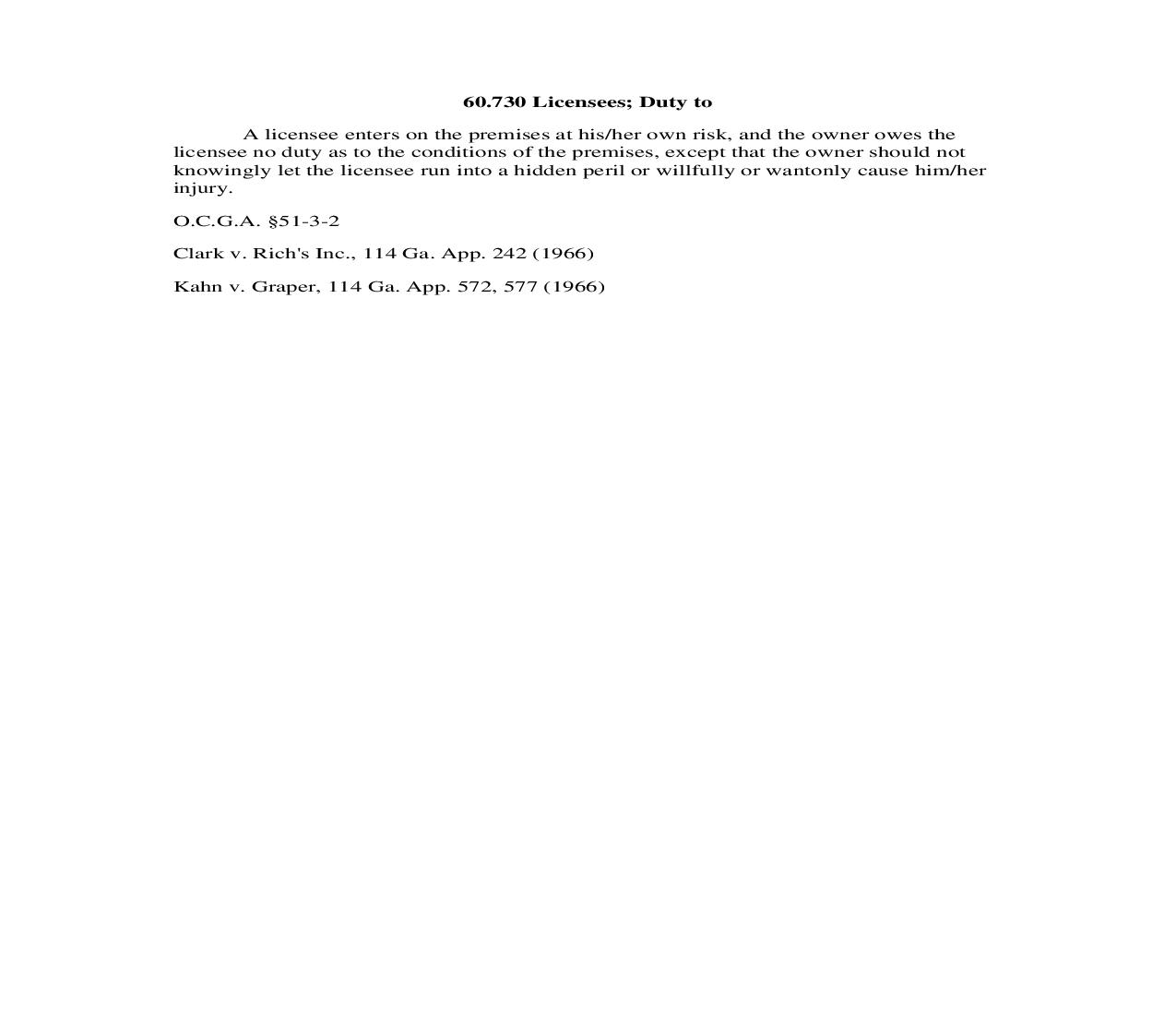 60.730 Licensees; Duty to | Pdf Doc Docx | Georgia_JI