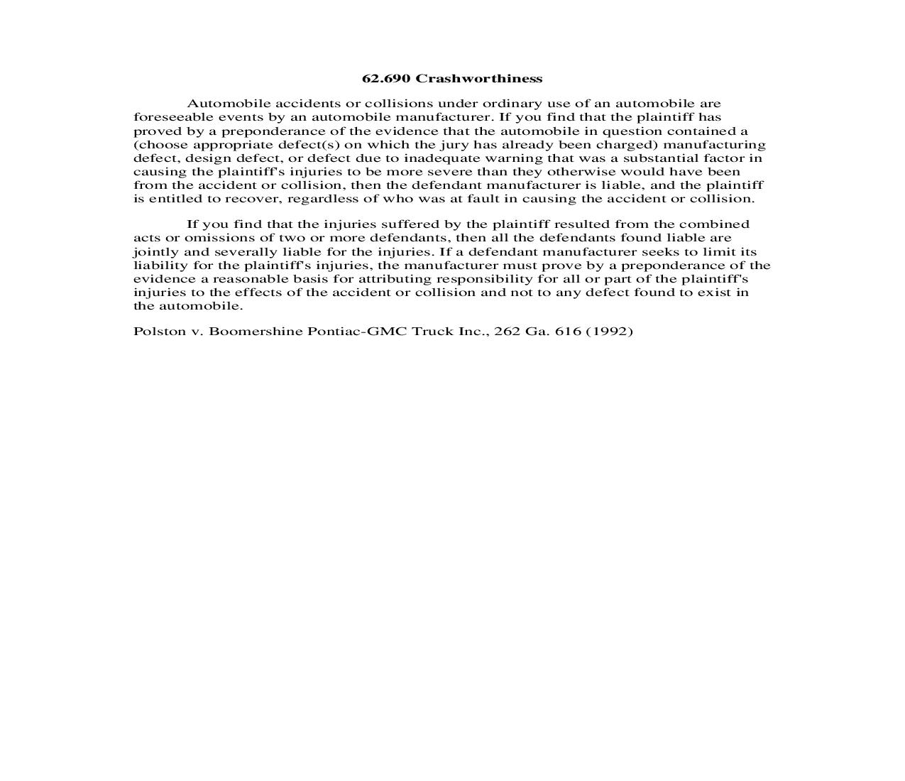 62.690 Crashworthiness | Pdf Doc Docx | Georgia_JI