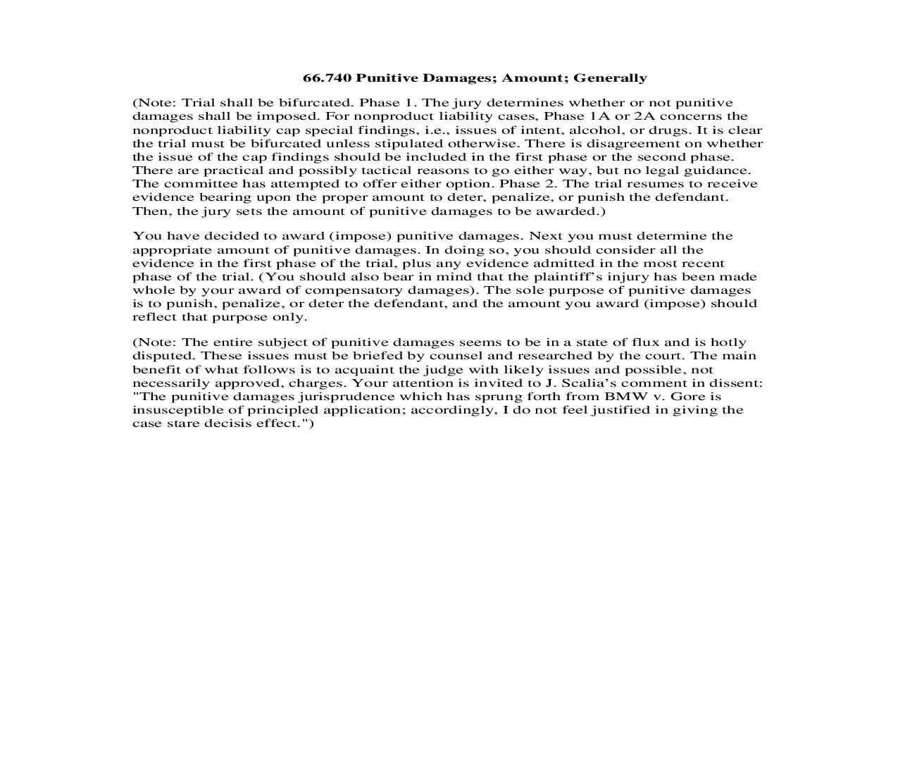 66.740 Punitive Damages; Amount; Generally | Pdf Doc Docx | Georgia_JI