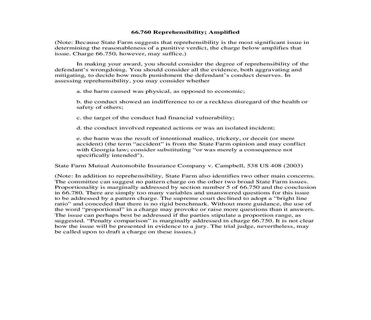 66.760 Reprehensibility; Amplified | Pdf Doc Docx | Georgia_JI