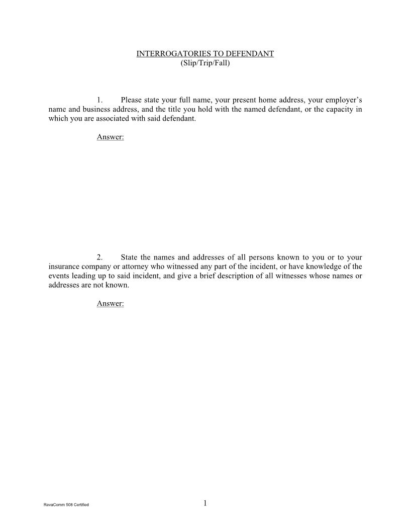 Interrogatories To Defendant {1C-P-525} | Pdf Fpdf Docx | Hawaii