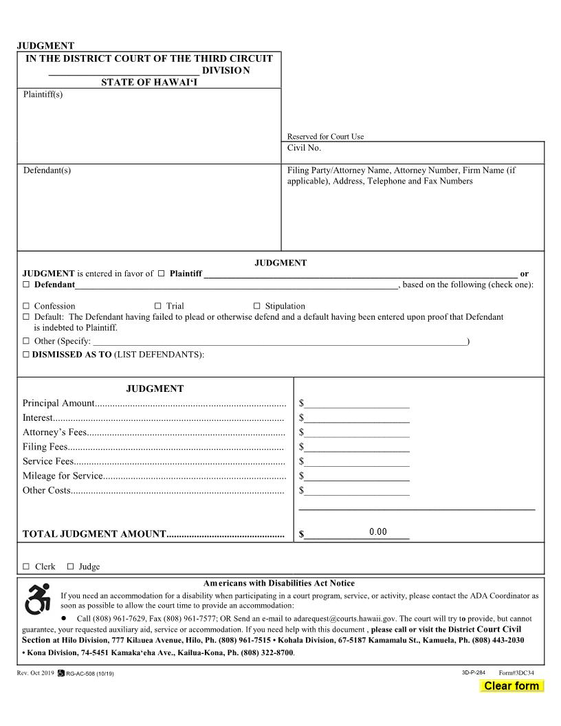 Judgment {3DC34} | Pdf Fpdf Doc Docx | Hawaii