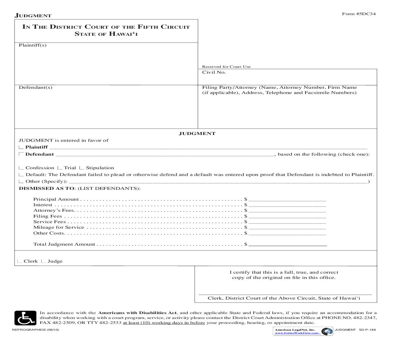 Judgment {5DC34} | Pdf Fpdf Doc Docx | Hawaii