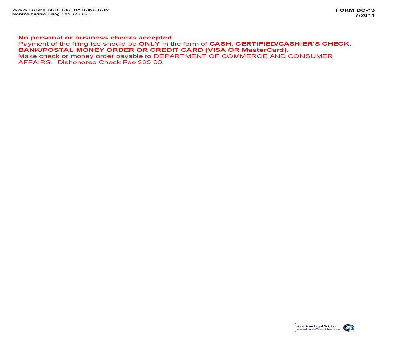 Articles Of Dissolution {DC-13} | Pdf Fpdf Doc Docx | Hawaii