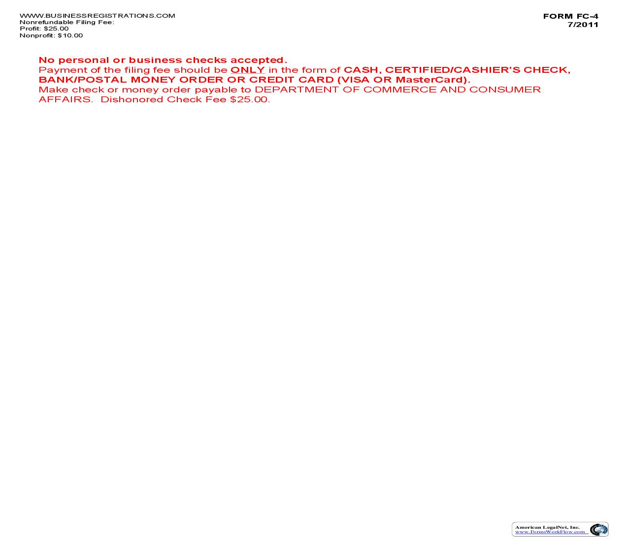 Application For Withdrawal {FC-4} | Pdf Fpdf Doc Docx | Hawaii