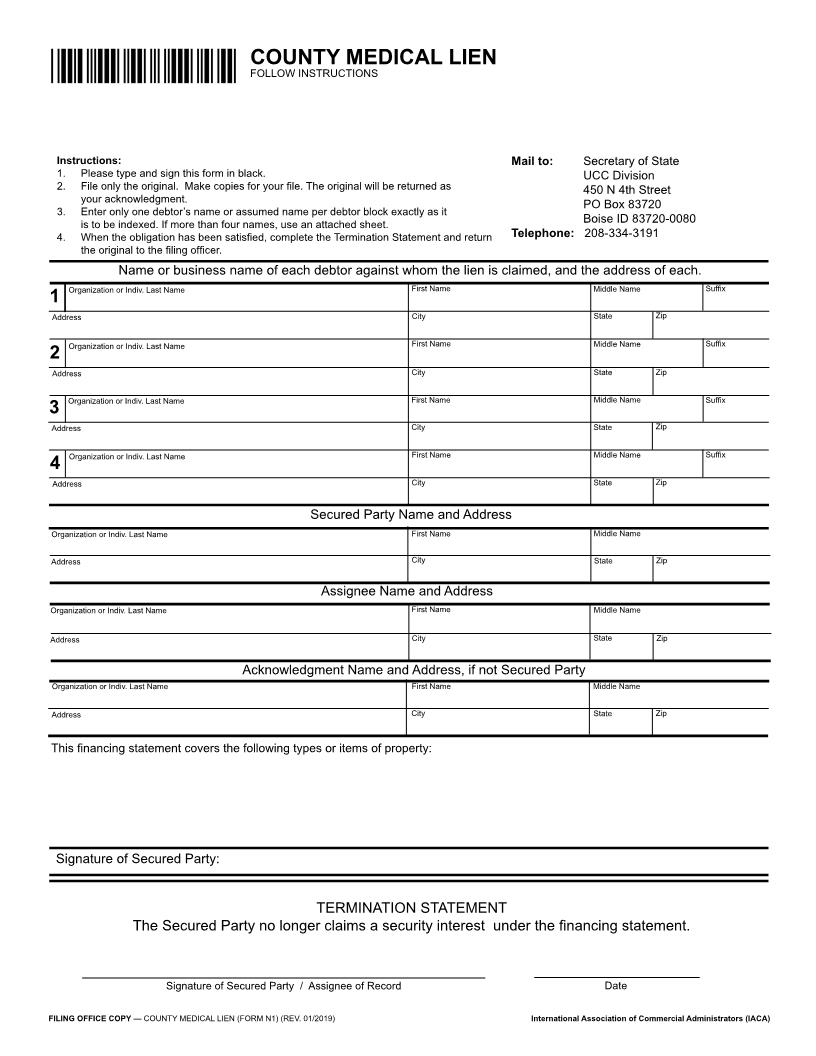 County Medical {N1} | Pdf Fpdf Doc Docx | Idaho