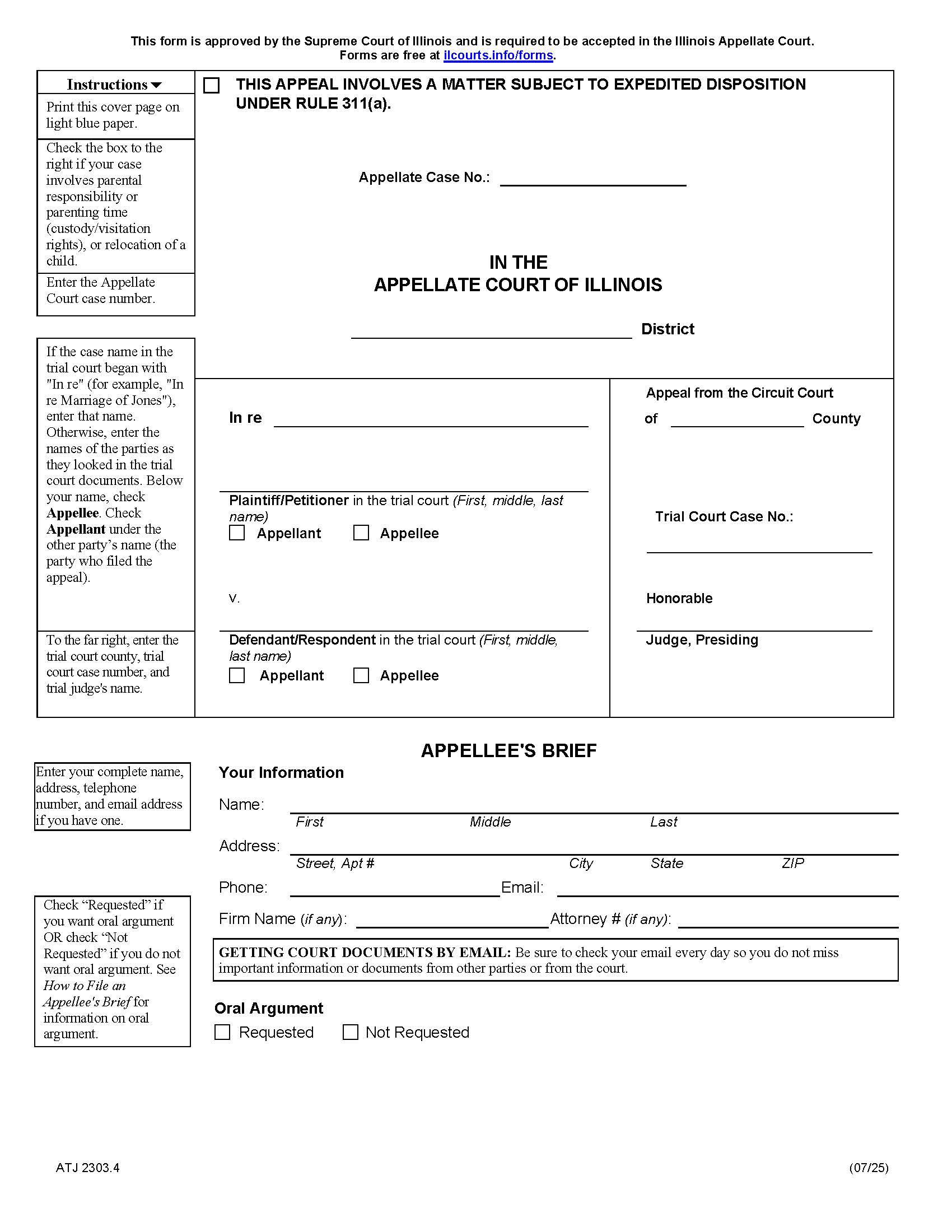 Appellees Brief {ATJ 2303.4} | Pdf Fpdf Docx | Illinois