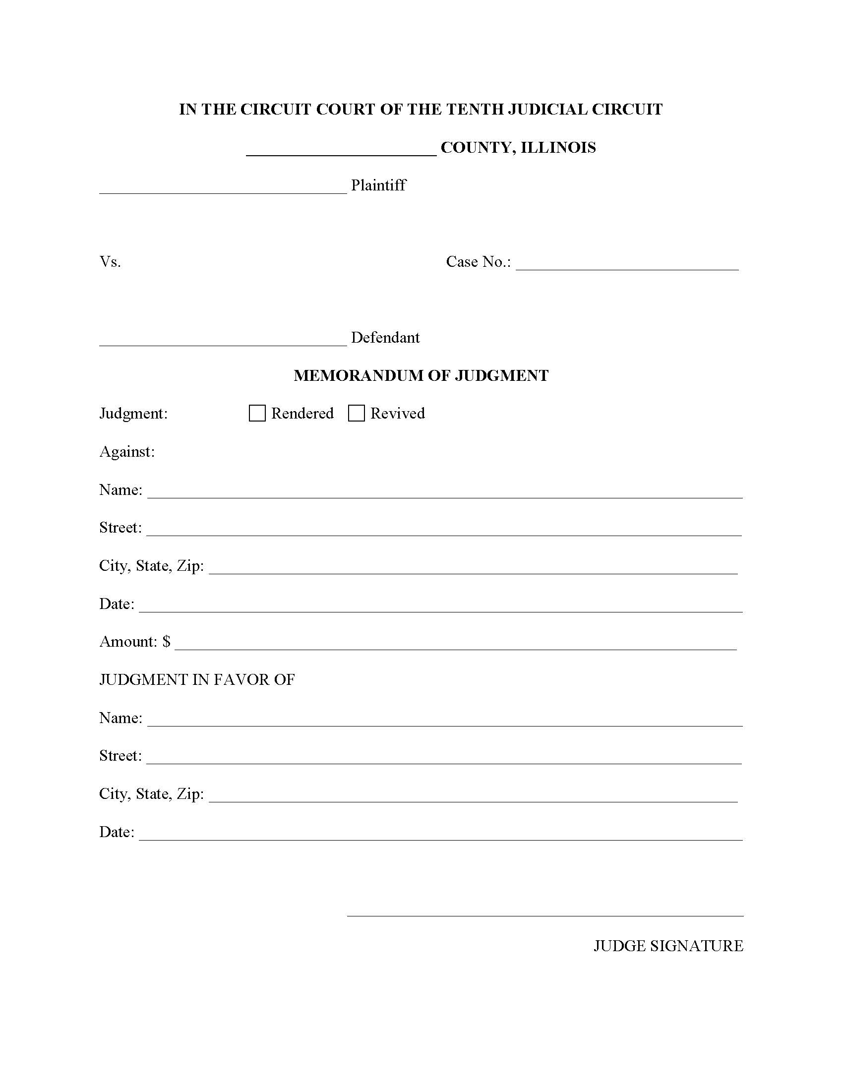 Memorandum Of Judgment | Pdf Fpdf Docx | Illinois