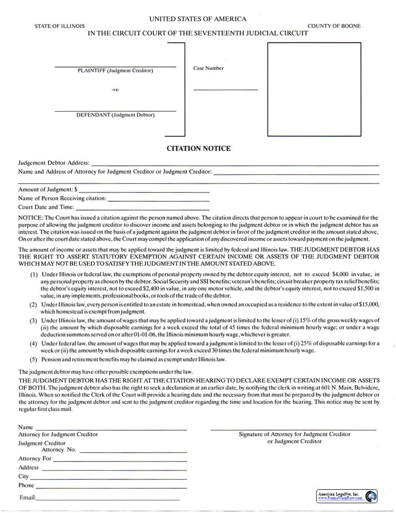 Citation Notice | Pdf Fpdf Docx | Illinois