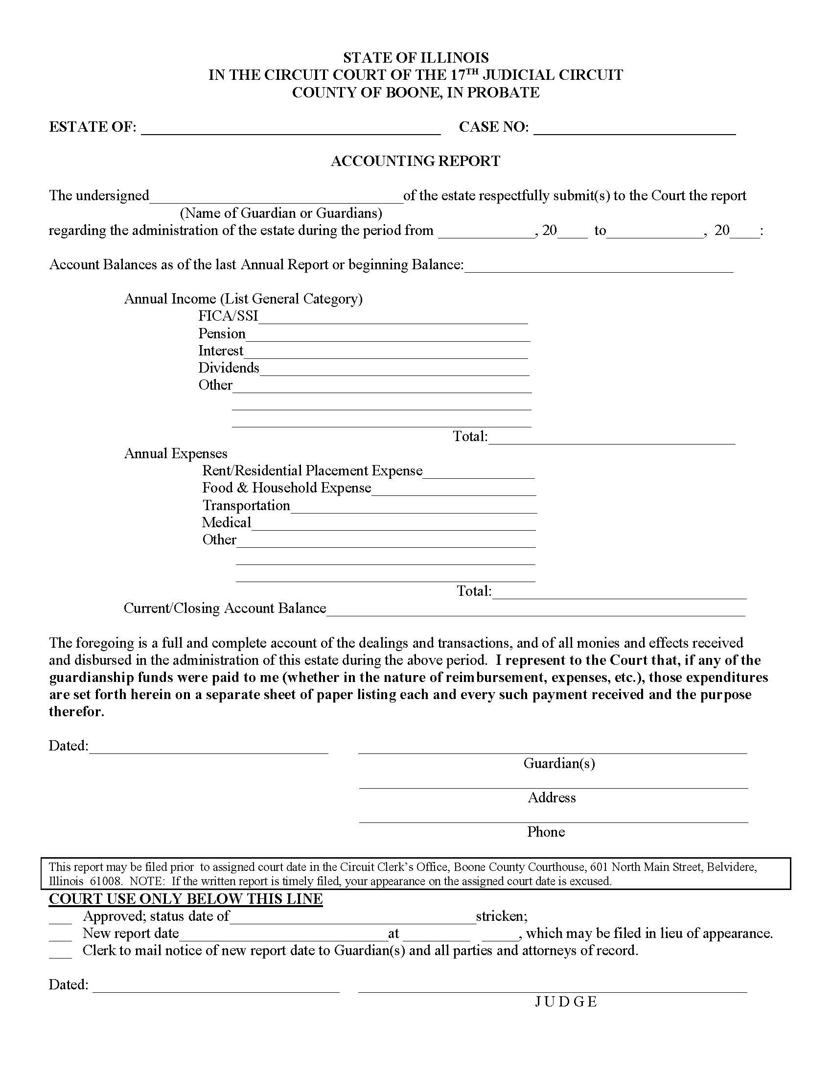 Accounting Report | Pdf Fpdf Docx | Illinois