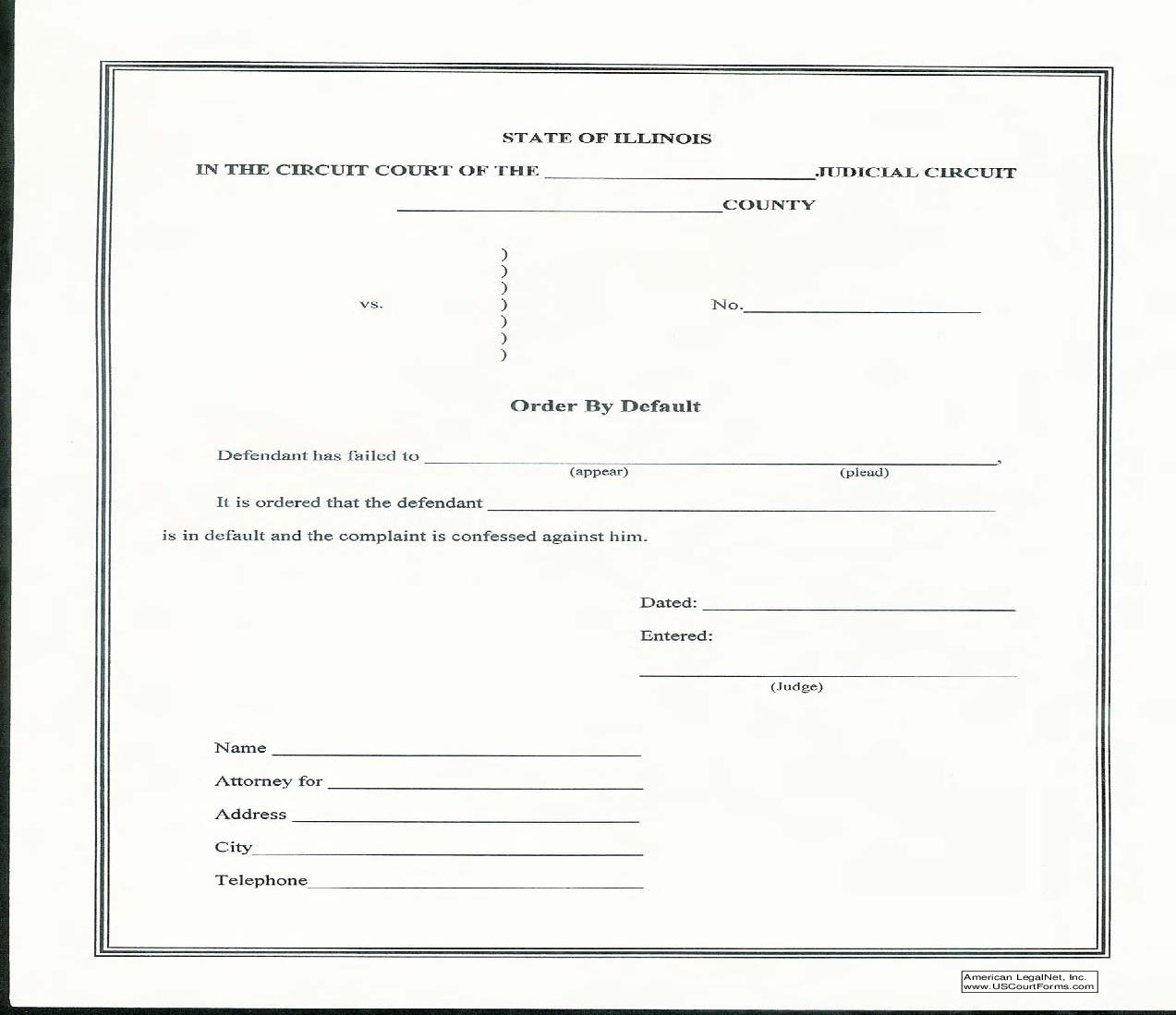 Order By Default | Pdf Fpdf Doc Docx | Illinois