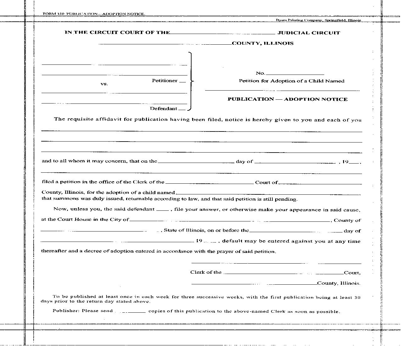Publication Adoption Notice {150} |  | Illinois