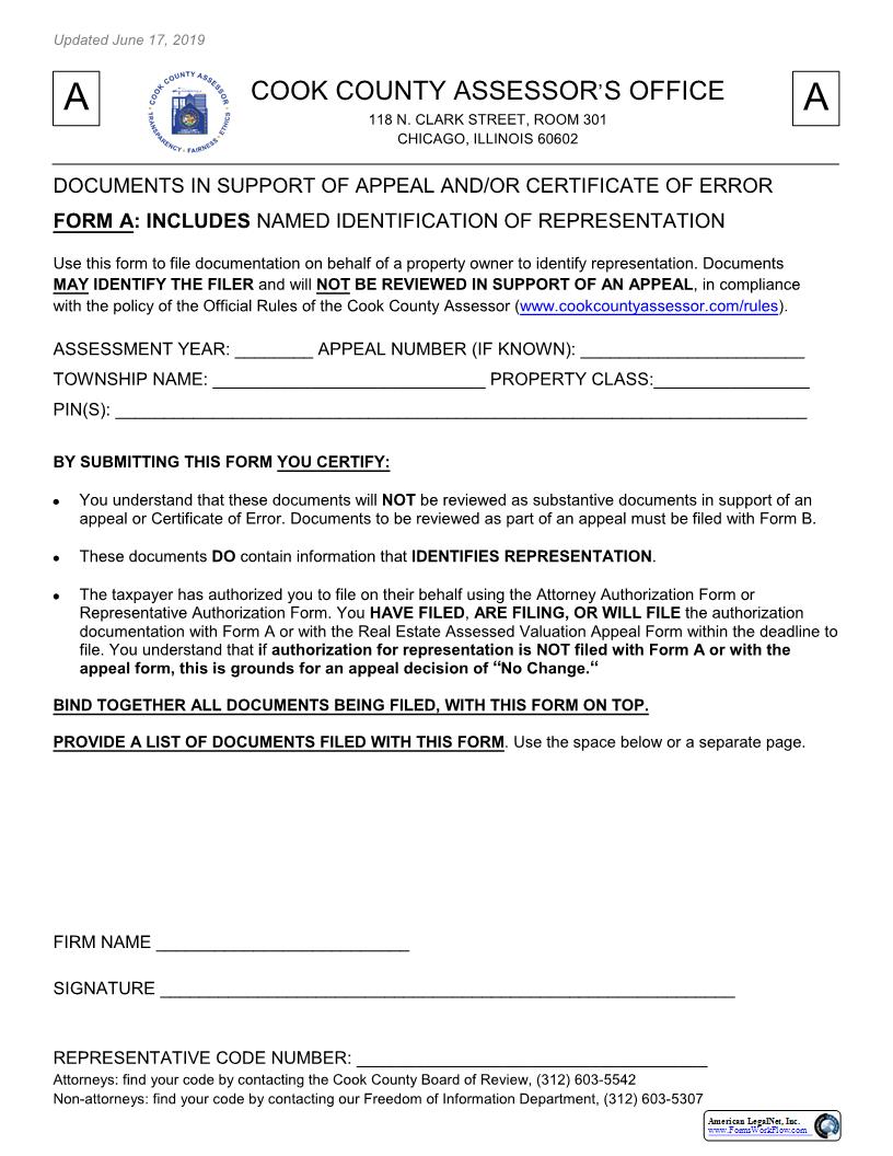 Appeal Data Cover Form A | Pdf Fpdf Docx | Illinois