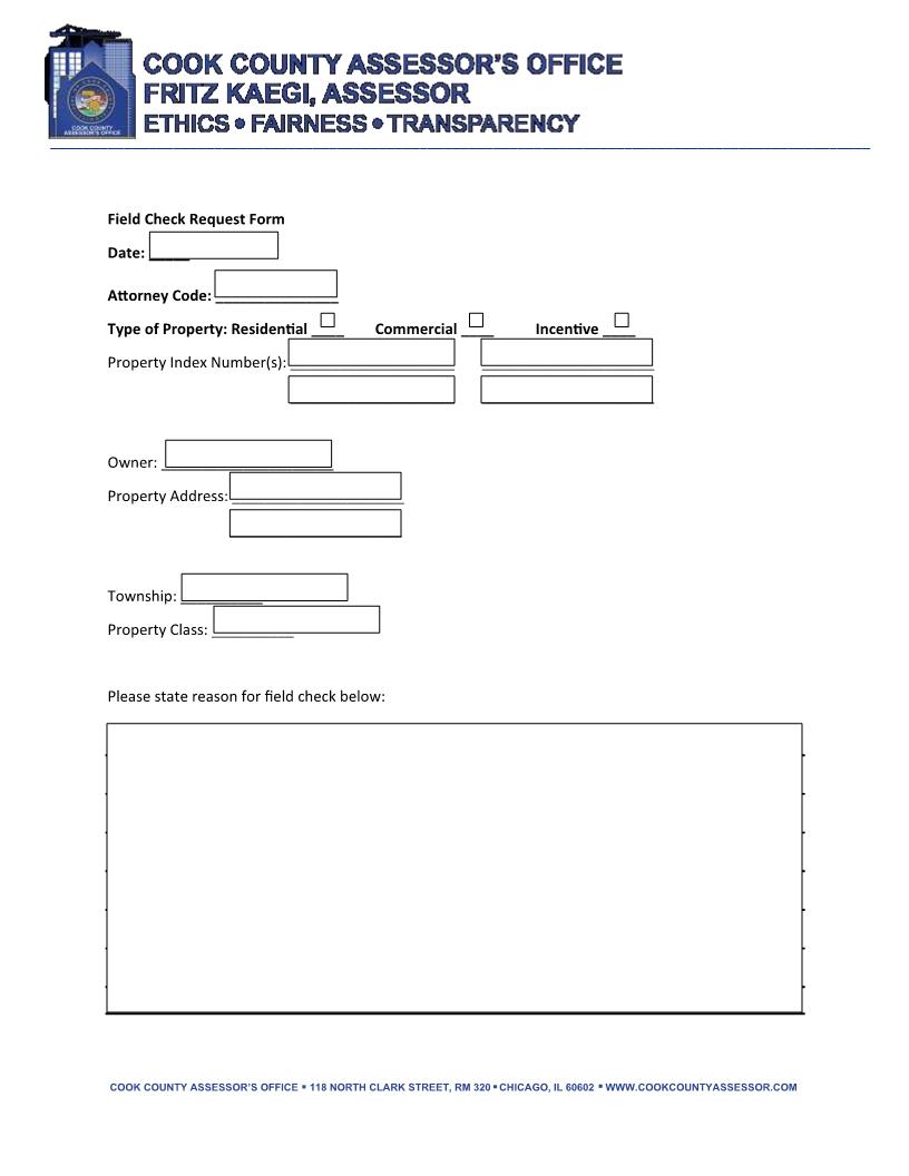 Field Check Request Letter | Pdf Fpdf Docx | Illinois