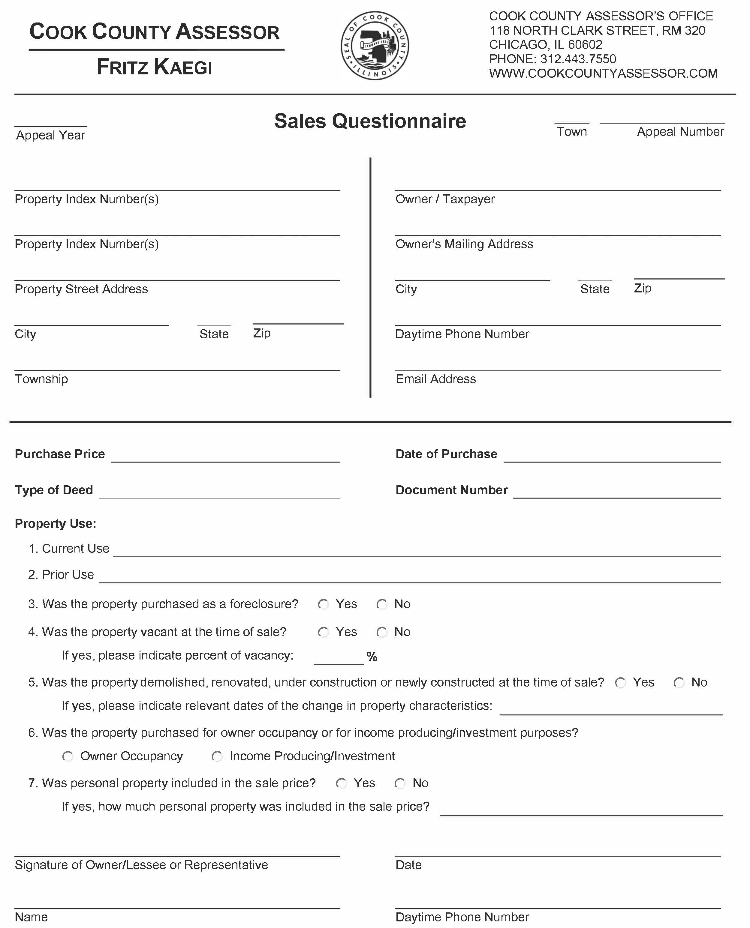 Sales Questionnaire (Industrial-Commercial) | Pdf Fpdf Docx | Illinois