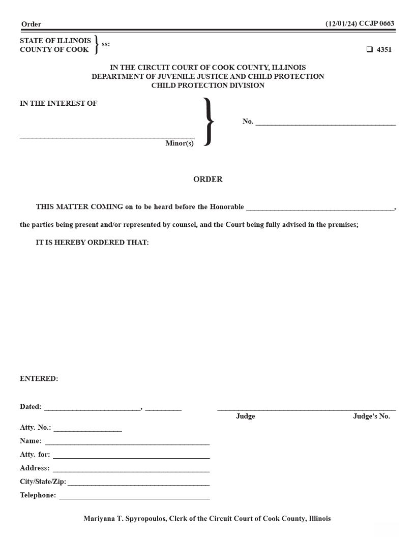 Order {CCJP 0663} | Pdf Fpdf Docx | Illinois