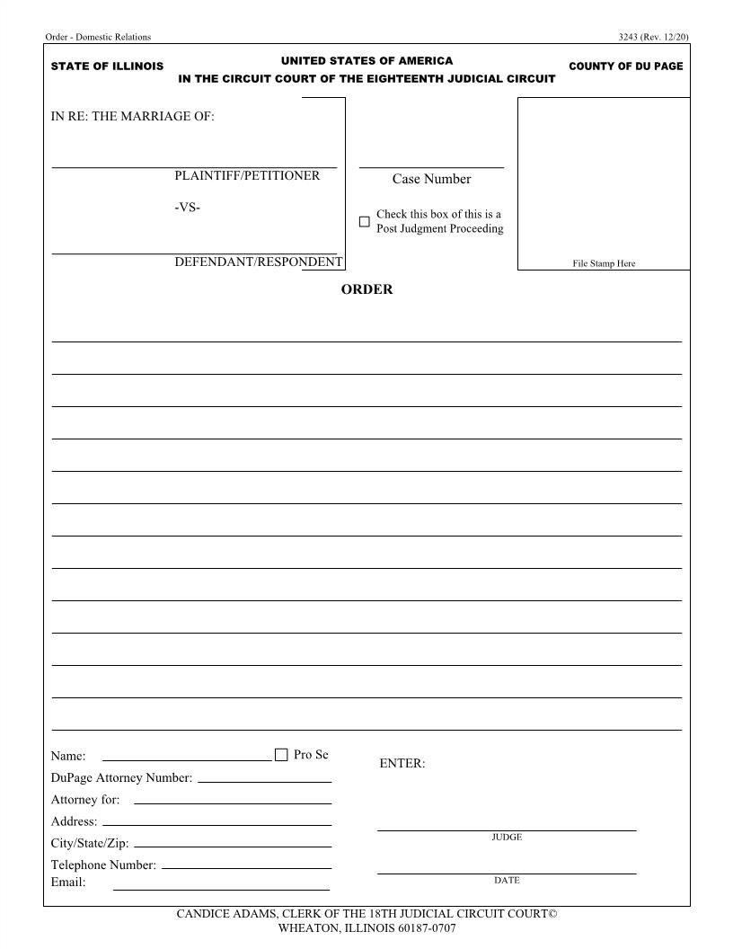 Order {3243} | Pdf Fpdf Docx | Illinois