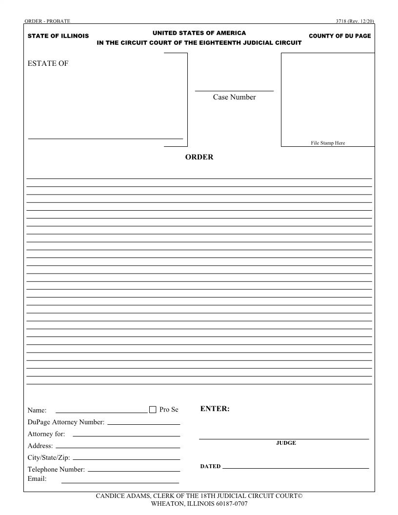 Order {3718} | Pdf Fpdf Doc Docx | Illinois