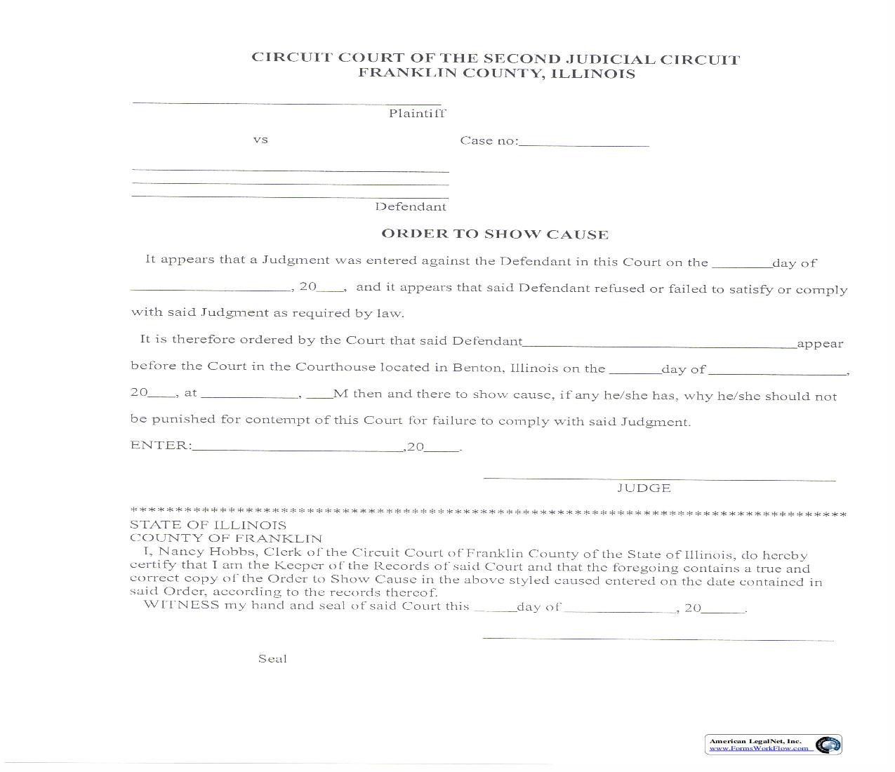 Order To Show Cause | Pdf Fpdf Doc Docx | Illinois