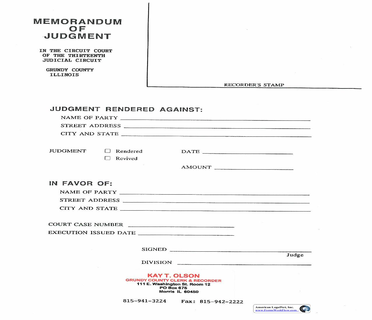 Memorandum Of Judgment | Pdf Fpdf Doc Docx | Illinois