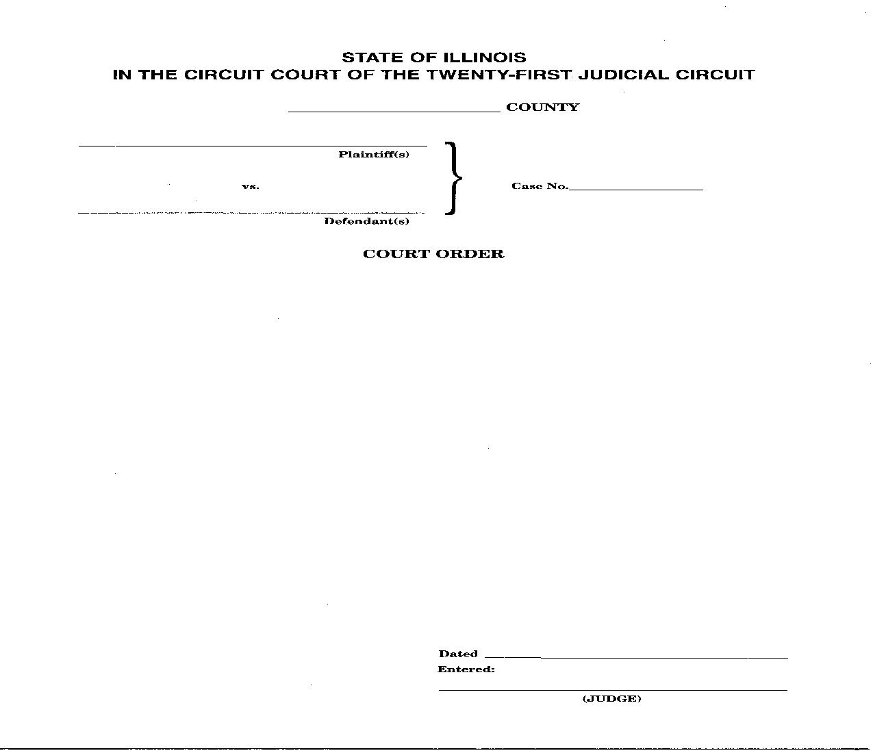 Court Order | Pdf Fpdf Doc Docx | Illinois