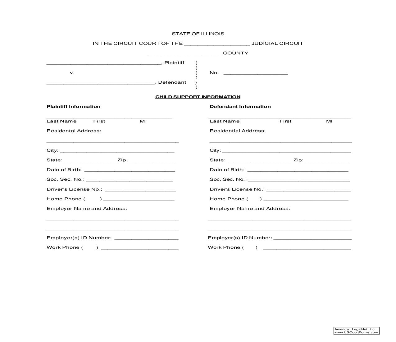 Child Support Information |  | Illinois