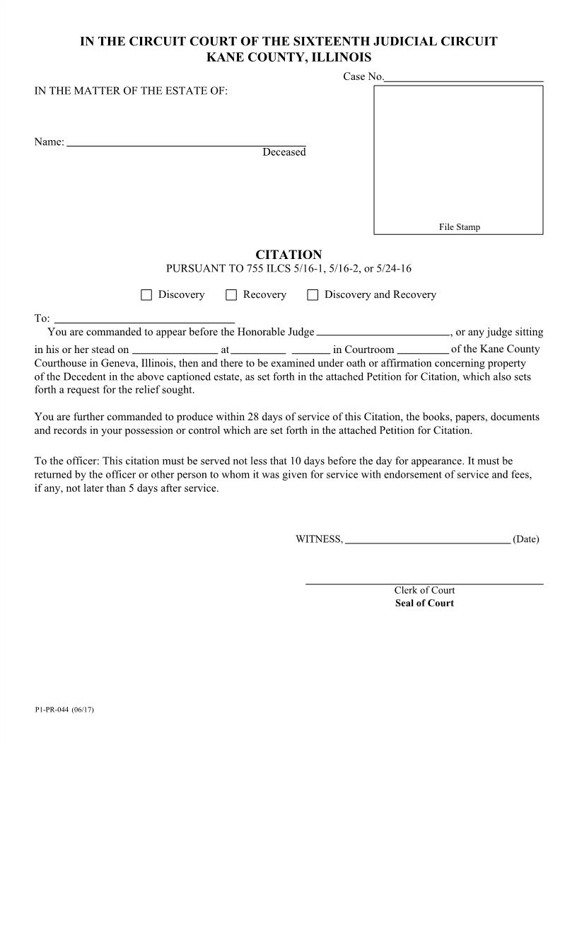 Citation {P1-PR-044} | Pdf Fpdf Docx | Illinois