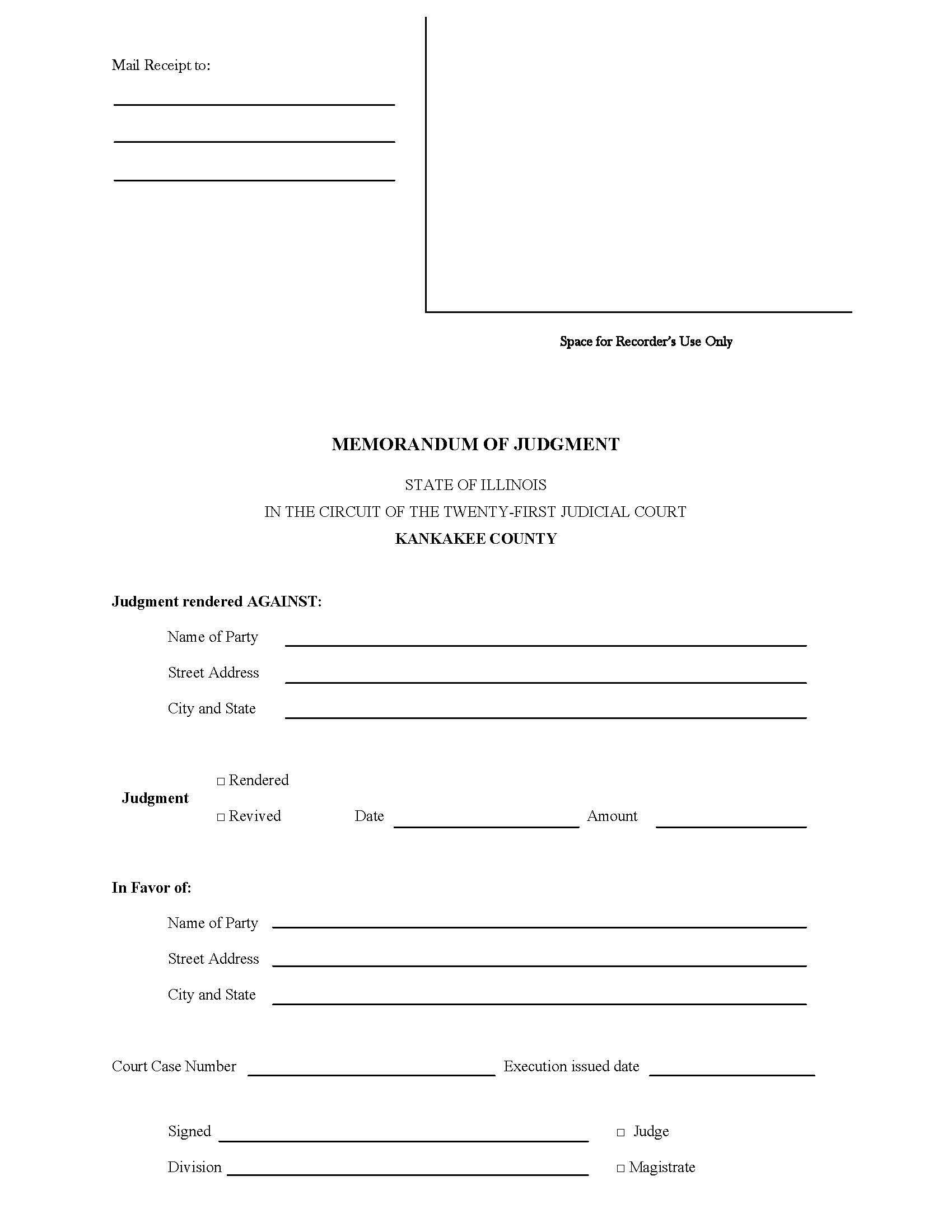 Memorandum Of Judgment | Pdf Fpdf Doc Docx | Illinois