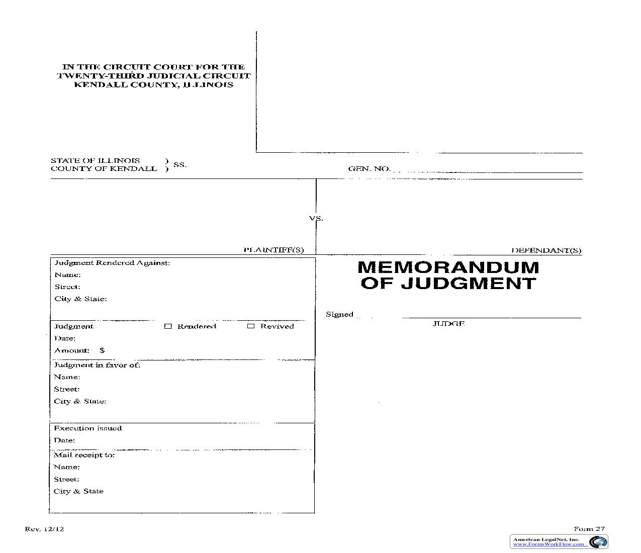 Memorandum Of Judgment {27} | Pdf Fpdf Doc Docx | Illinois