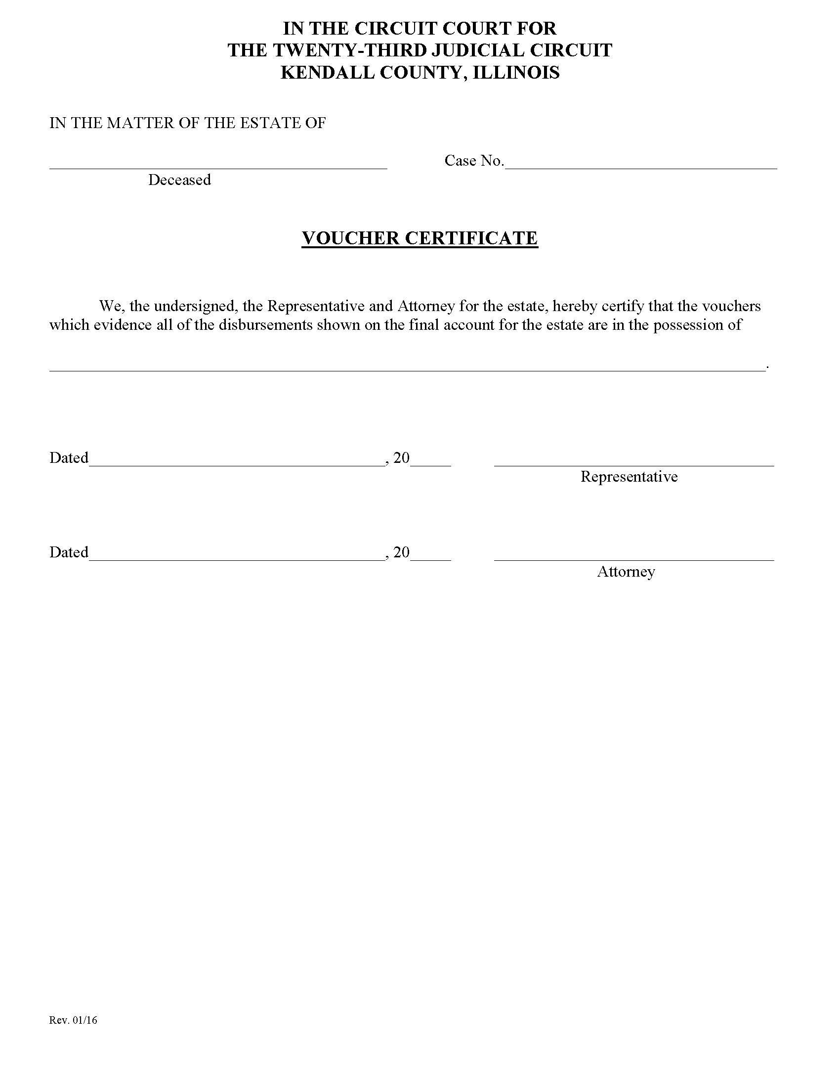 Voucher Certificate | Pdf Fpdf Doc Docx | Illinois