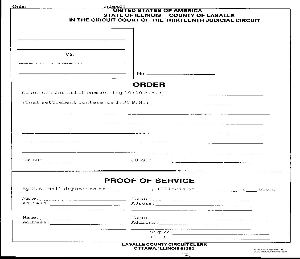 Order {ordspc01} | Pdf Fpdf Doc Docx | Illinois