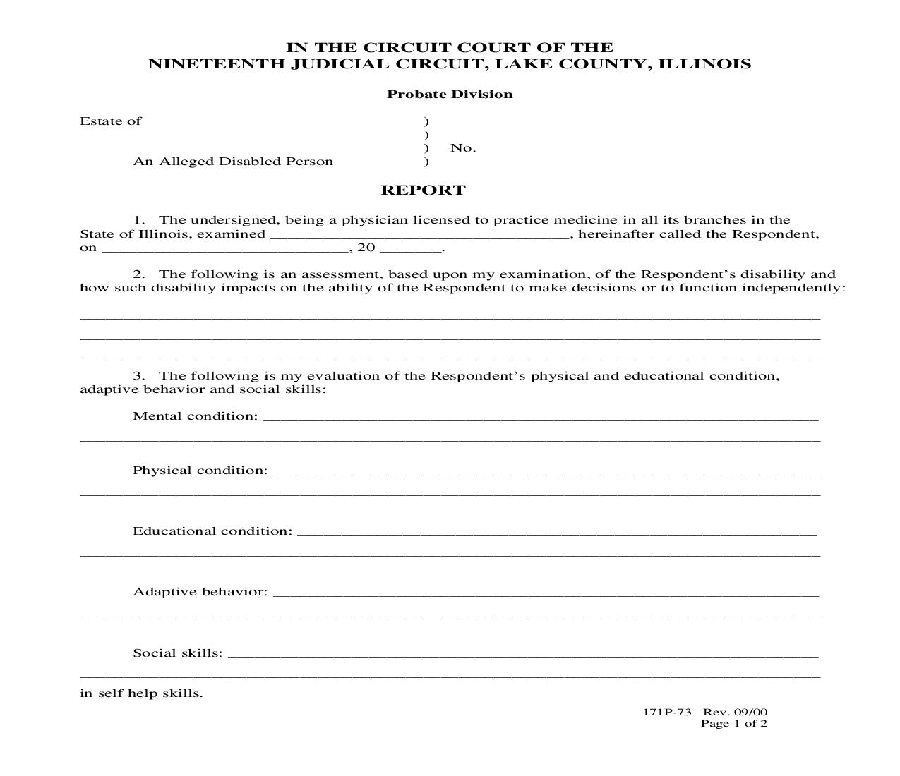 Report (Medical) | Pdf Fpdf Doc Docx | Illinois