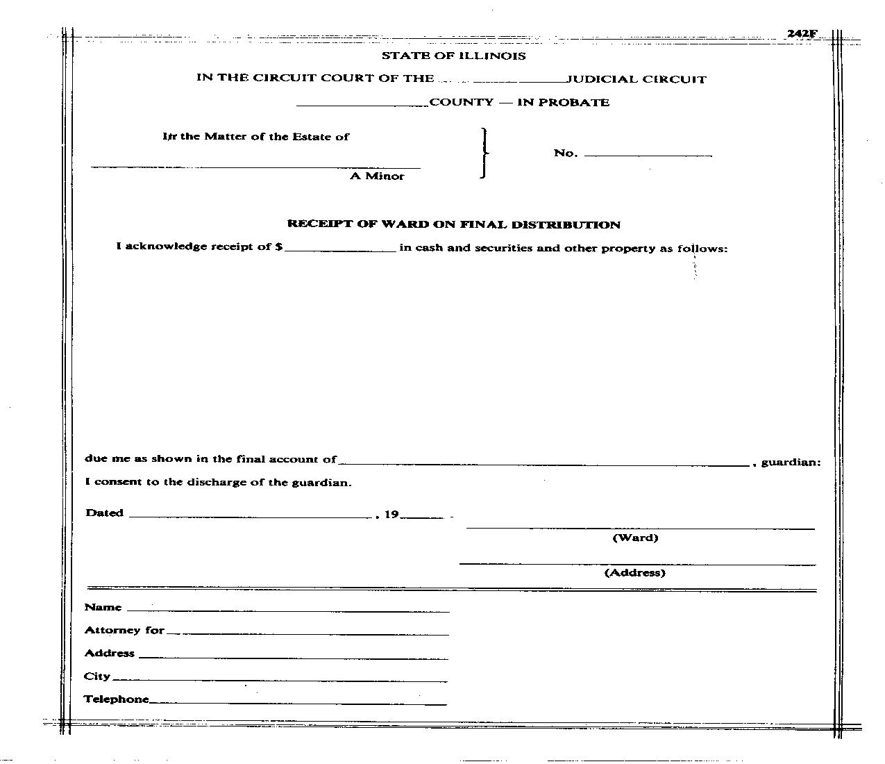 Receipt Of Ward On Final Distribution |  | Illinois
