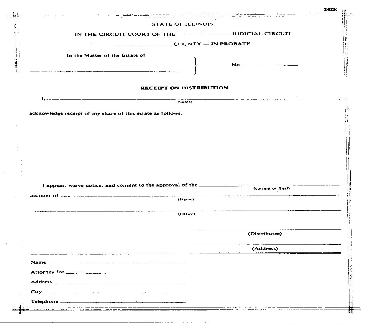 Receipt On Distribution |  | Illinois