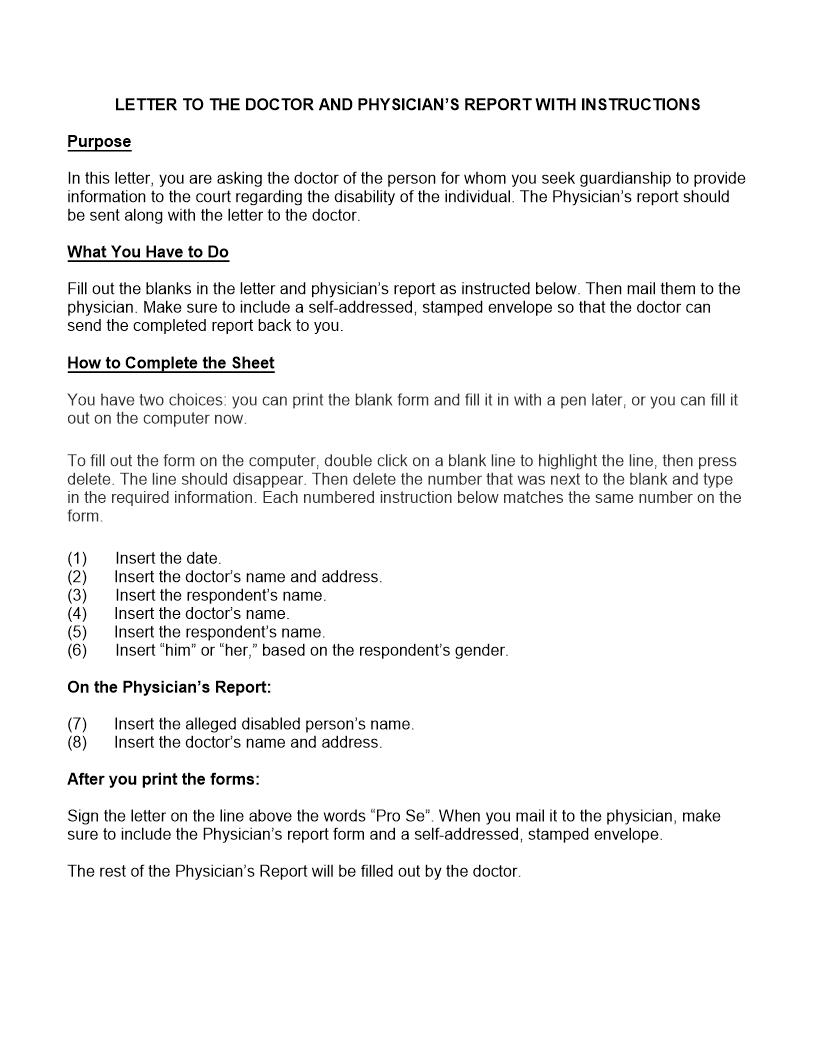 Letter To Doctor And Physicians Report | Pdf Fpdf Docx | Illinois