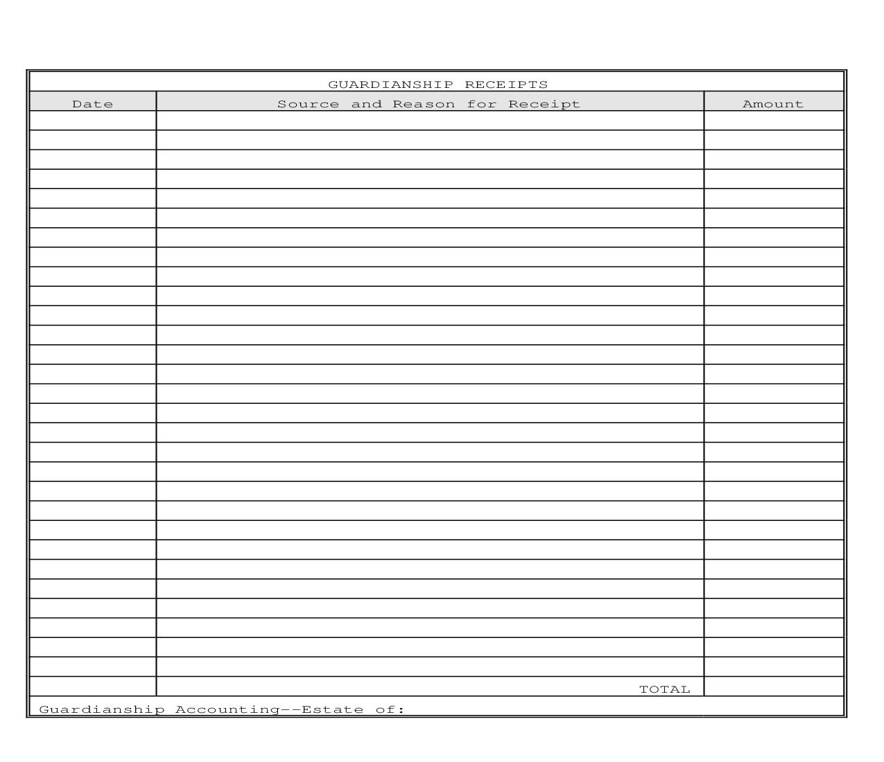 Guardianship Receipts | Pdf Fpdf Doc Docx | Illinois