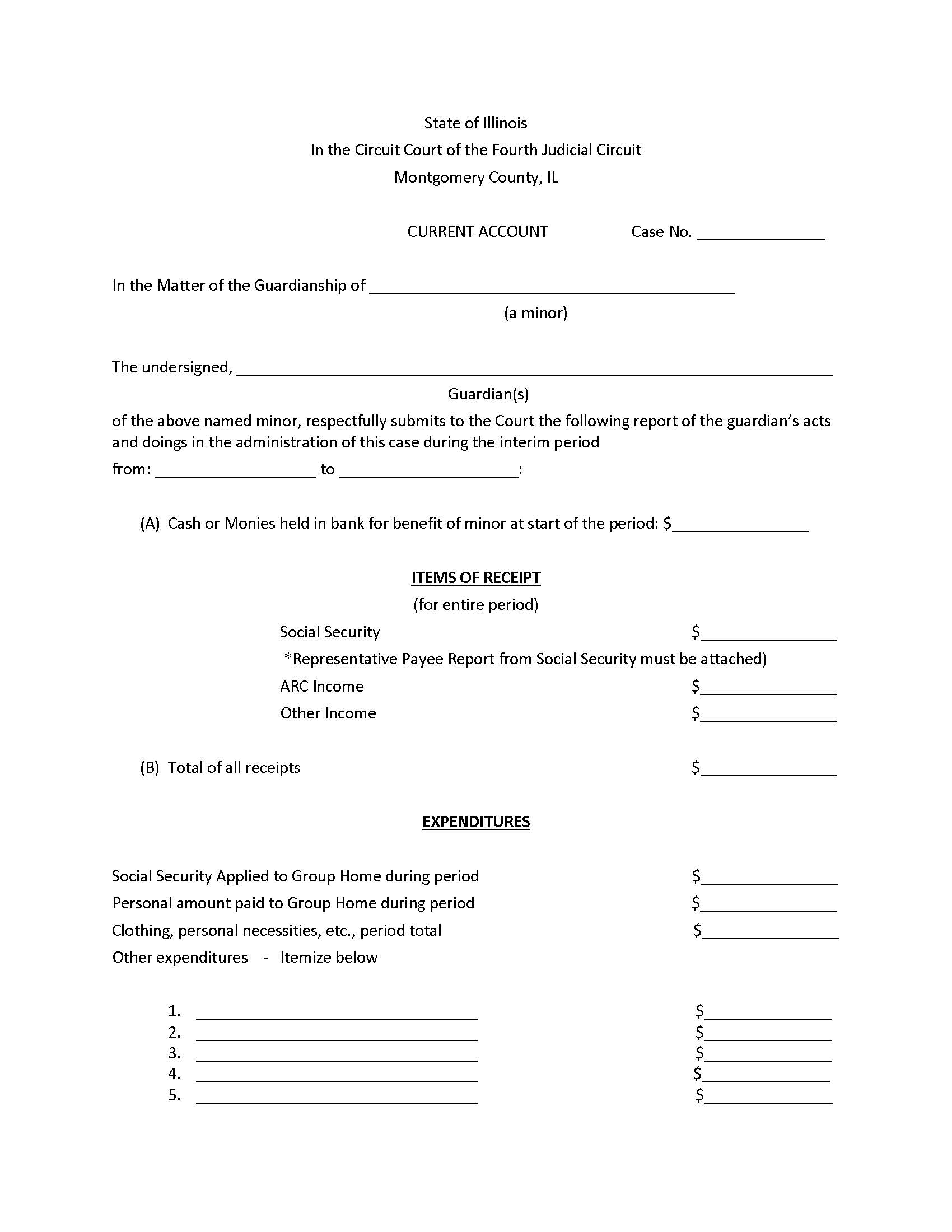 Current Account (Minor) | Pdf Fpdf Docx | Illinois