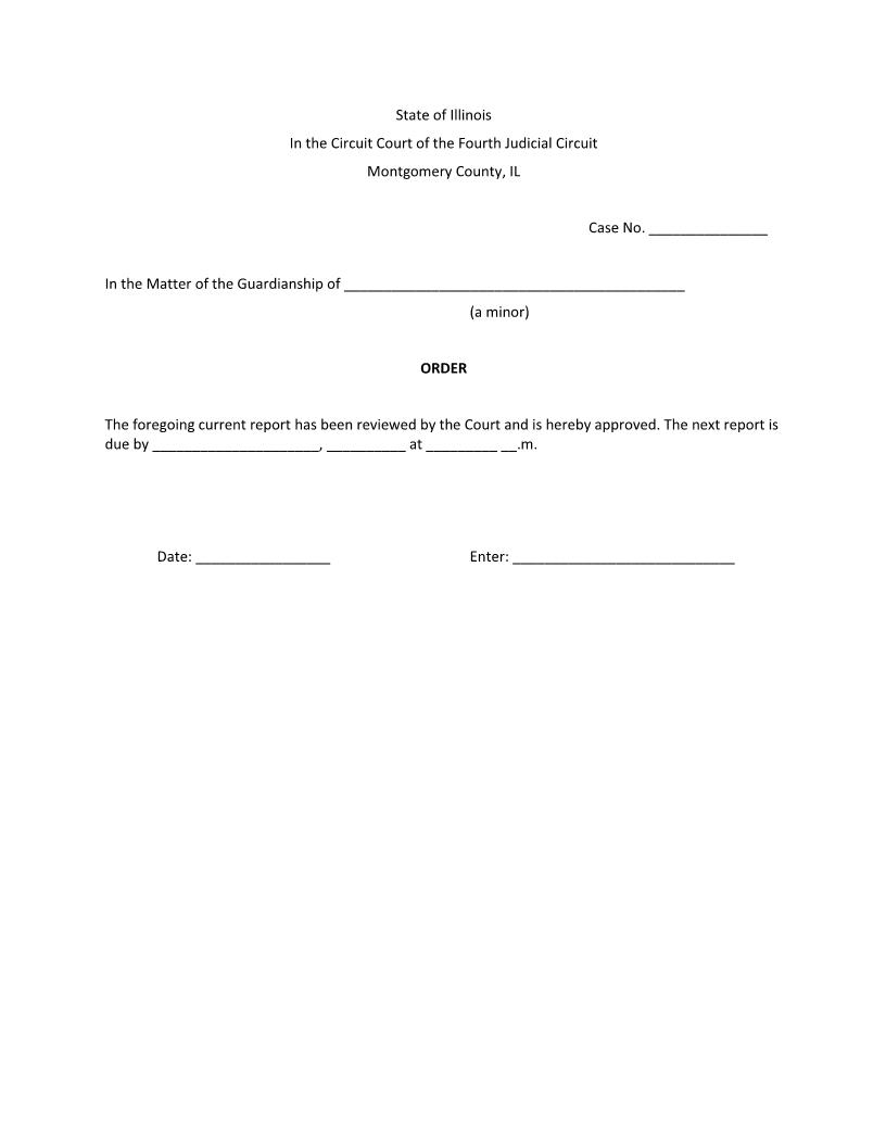 Order (On Current Report - Minor) | Pdf Fpdf Docx | Illinois