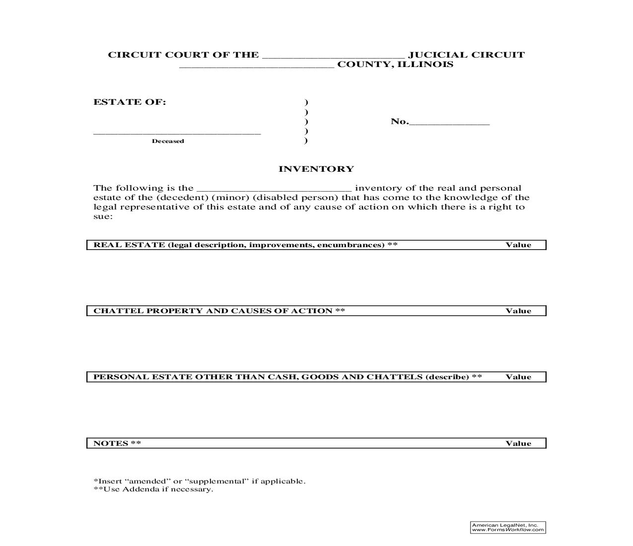 Inventory | Pdf Fpdf Doc Docx | Illinois