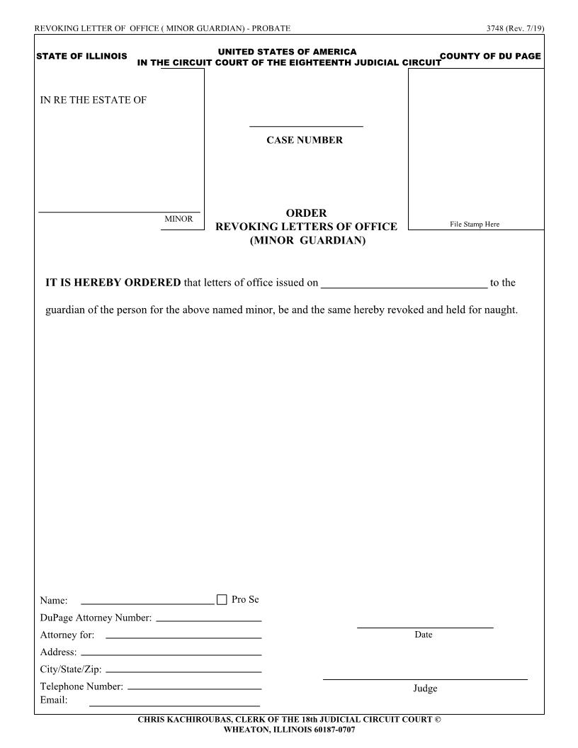 Order Restoring Ability And Revoking Letters Of Guardianship {219B} | Pdf Fpdf Doc Docx | Illinois