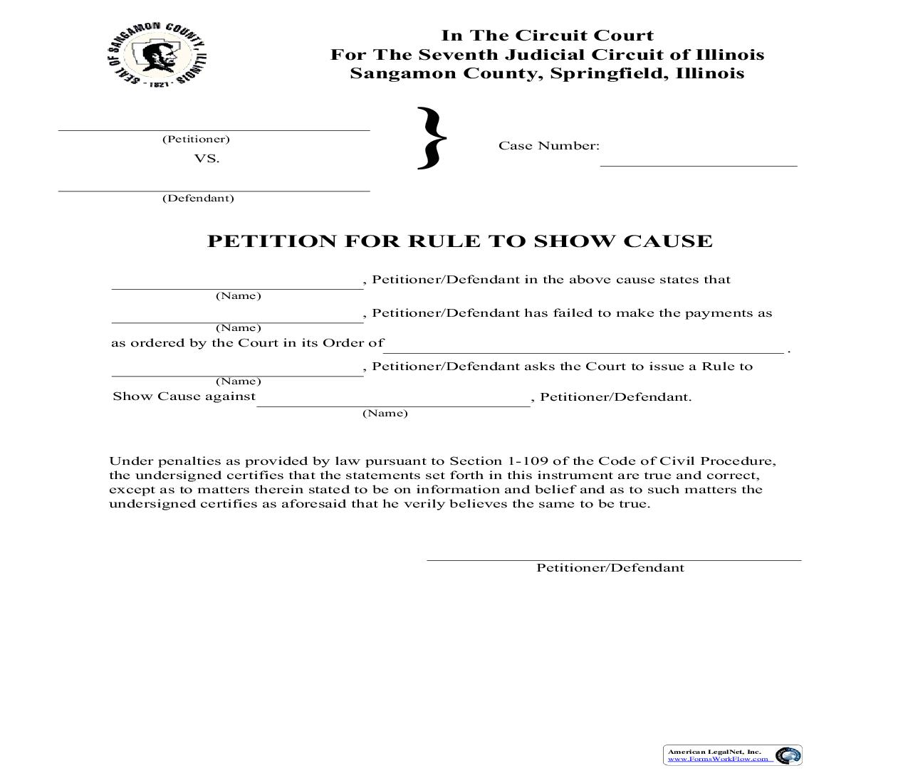 Petition For Rule To Show Cause | Pdf Fpdf Doc Docx | Illinois