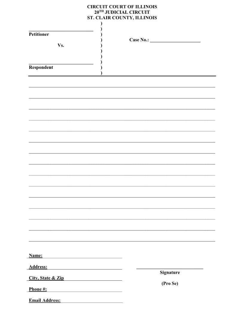 Family Petition Document | Pdf Fpdf Docx | Illinois